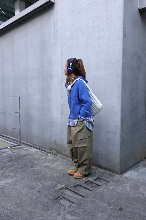 ダブルZIPフーディーニット